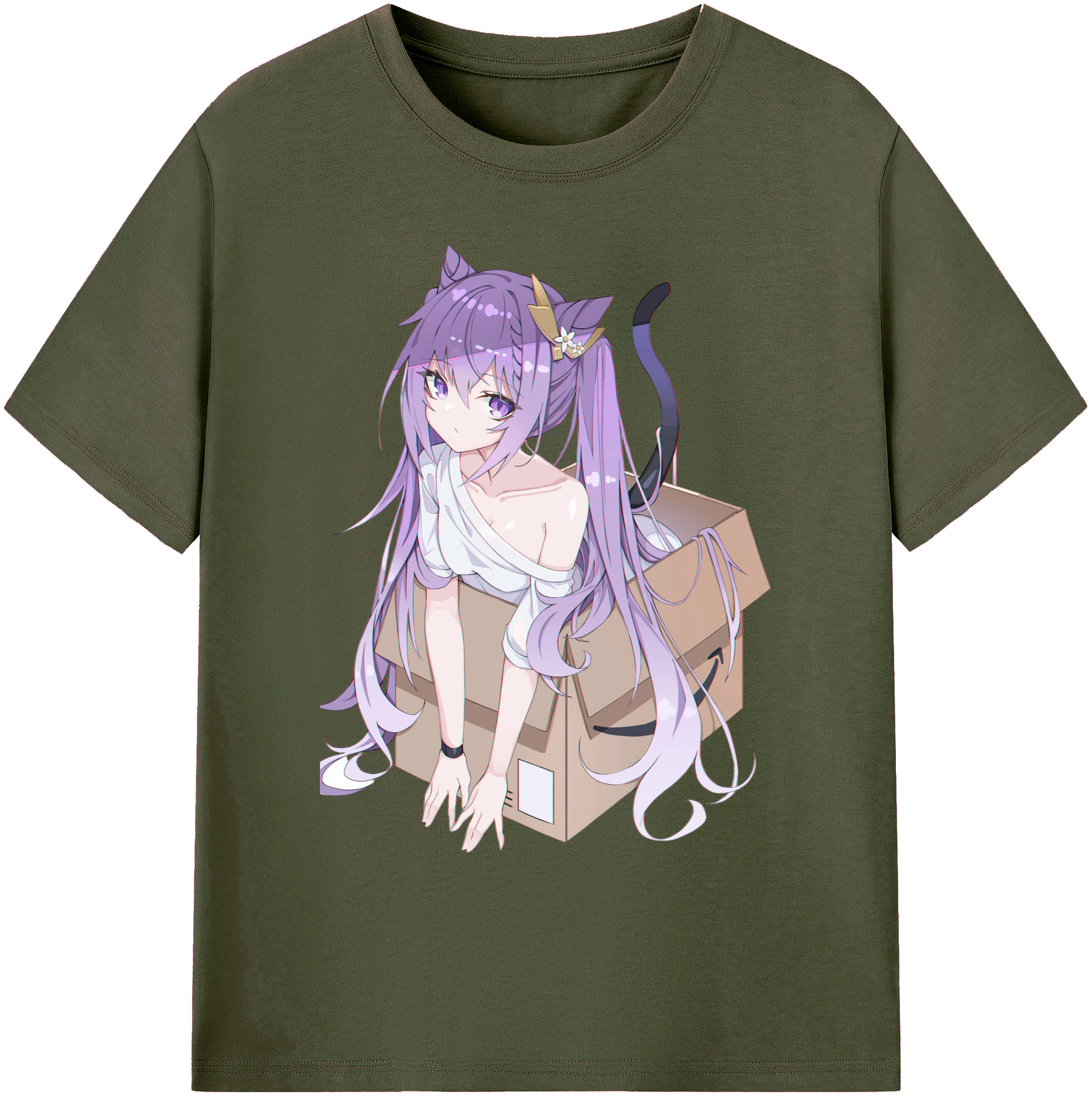 げんし神 刻晴 こくせい genshin Kokusei 綿100％ メンズ半袖Tシャツ｜肌触りやわらか＆通気性